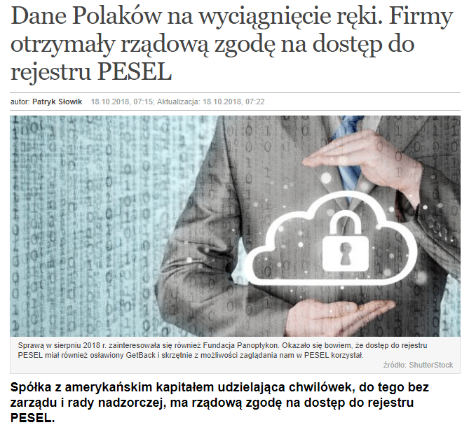 Kto posiada dostęp do bazy PESEL
